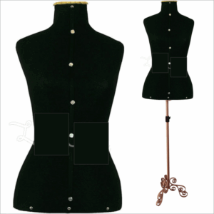 Manequim Busto de Costura Almofadado, Preto