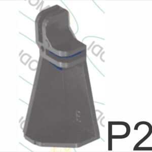 Conectivo Pé Direito Frente Nº P2D, para modulados de Vidro ou Tela