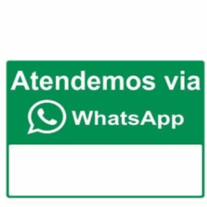 Placa PVC ´´Atendemos Via WhatsApp´´