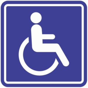 Placa PCD Sinalização Deficiente Cadeirante