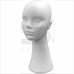 Cabeça de Isopor Longa. para: Chapéu, Peruca, Óculos
